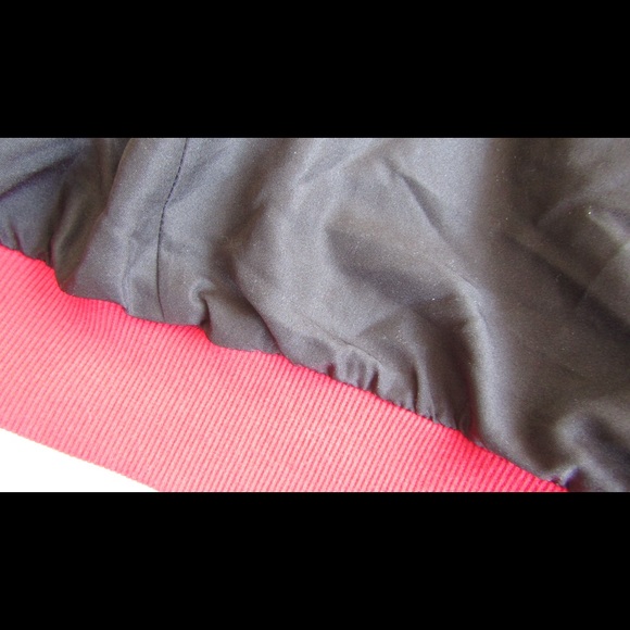 NWOT Black And Red Lace Bomber Jacket - Picture 6 of 6